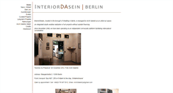Desktop Screenshot of interiordasein.de